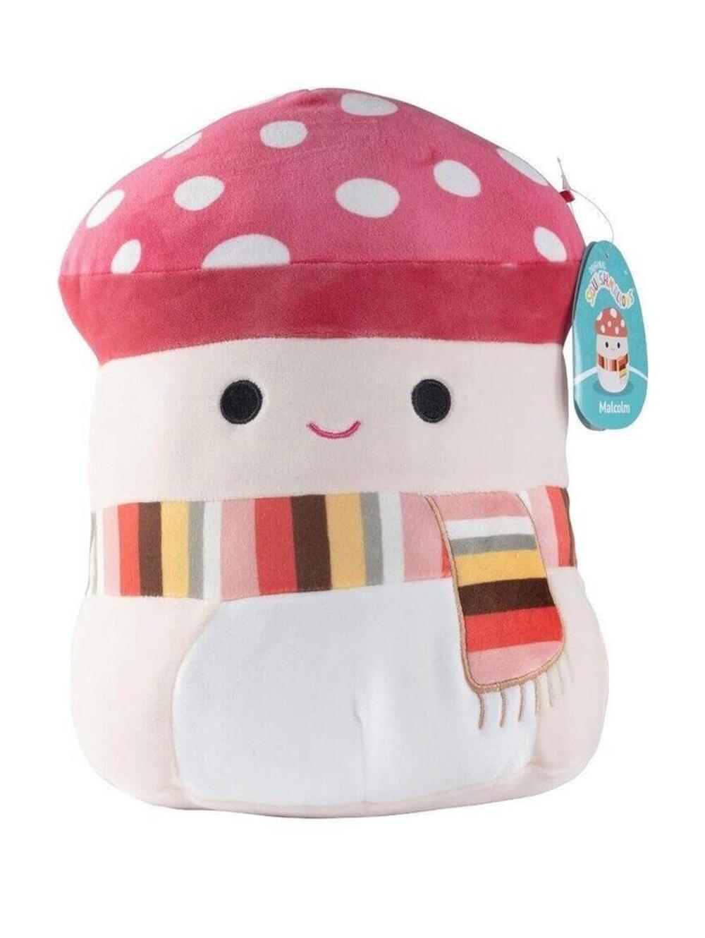 Kellytoy Squishmallow Malcom The Winter Mushroom Scarf 8" Plush Havest